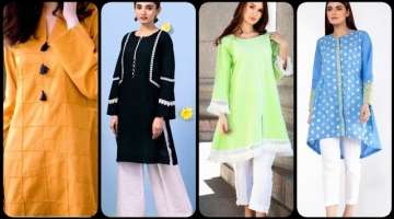 Most beautiful latest designer girls tunics top 100% pure cotton Ladies shirts designs