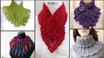 Most demanding hand made crochet scarf neck warmer clothes for women