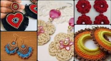 Vintage superb hand made crochet earrings designs for girls