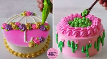 Special Umbrella Cake Decoration & Cactus Flower Cake Decorating Tutorials