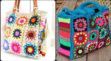 Top stylish new handmade crochet handbags dedigns