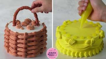 Beautiful Flower Basket Cake Decoration For Birthday and Cake Design | Part 440