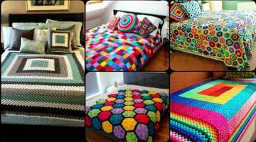 @Fashion Lovers hand made crochet bedspreads bedsheets designs multi embroidery ideas