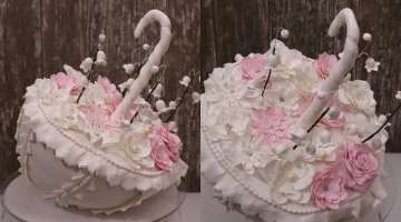 Wedding cake idea | Bridal shower cake idea | Umbrella cake idea