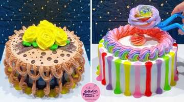7 Color Rose Cake Decoration Ideas
