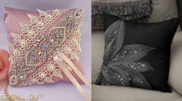 classy and beautiful applic work hand embroidery pattern and designs for Cushions/home accessorie...